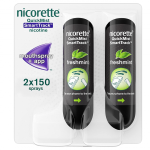 Nicorette QuickMist SmartTrack 1 mg/Spray Mouthspray Nicotine Freshmint 2 x 150 Spray