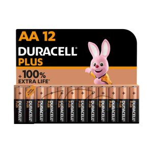 Duracell Plus AA Batteries (12 Pack) - Alkaline 1.5V - Up To 100% Extra Life - Reliability For Everyday Devices - 0% Plastic Packaging - 10 Year Storage - LR6 MN1500