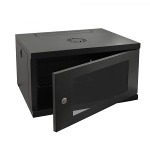 6U 19" Black Steel Wall Mount Rack Enclosure - 325x550x550mm -  RR-W2-6G
