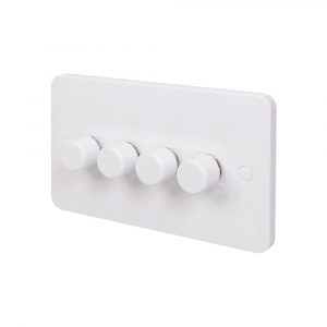 SCHNEIDER ELECTRIC LISSE 4-GANG 2-WAY DIMMER SWITCH WHITE (3598J)