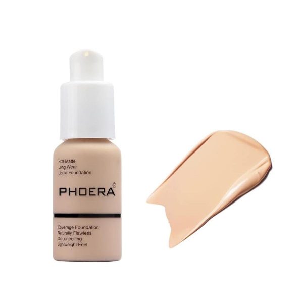 ABRUS? - Foundation, Full Coverage Foundation, Soft Matte, Foundation Makeup Flawless Cream Smooth Long Lasting 24HR Waterproof and Blendable 30ml (#102 Nude)