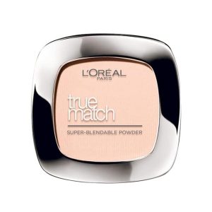 L'Or?al Paris Powder Foundation, Super-Blendable, With Hyaluronic Acid, Light Texture for a Flawless Finish, True Match Perfecting Powder, C3