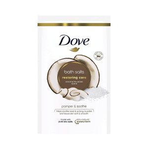 Dove Coconut and Cacao Restoring Care Bath Salts with skin-natural moisturisers relaxing your mind & body, leaving your skin smooth & soft 900 g