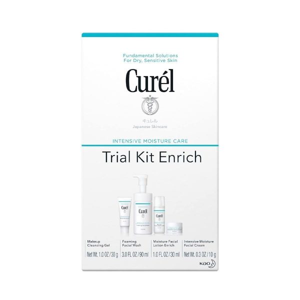 Cur?l Enrich Trial & Travel Kit, 2 Week Skincare Routine for Dry, Sensitive Skin