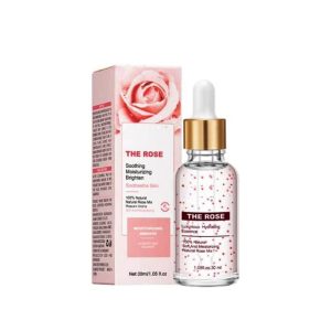 Pure 100% Rose Mix Serum Essence 30ml Anti?Aging for Face Intensive Hydration Replenish & Nutrition, Anti-Wrinkle Skin Care Repair, Moisturizing, Smoothening, Firming & Brightening Serum