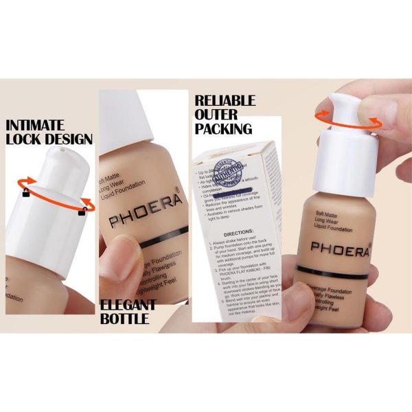 ABRUS? - Foundation, Full Coverage Foundation, Soft Matte, Foundation Makeup Flawless Cream Smooth Long Lasting 24HR Waterproof and Blendable 30ml (#102 Nude) - Image 2