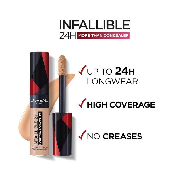 L'Or?al Paris Infallible 24H More Than Concealer, Full-coverage, Longwear and Matte Finish, 322 Ivory - Image 3