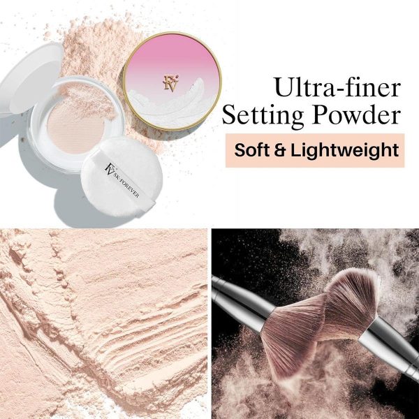 FV Translucent Setting Powder, Oil-control & Lightweight Loose Face Powder, Matte Finish & Long Lasting Baking Powder Makeup for All Skin Types, Vegan Formula, Shade: Translucent - Image 3