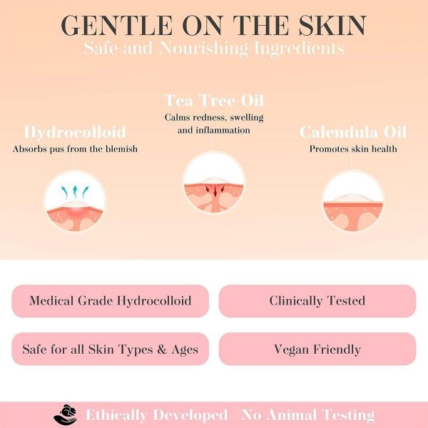 Pimple Patches by Glacia? ? 72 Pack of Hydrocolloid Patches, Spot Patches for All Skin Types ? Spot Stickers Made With Natural Oils, Tea Tree and Calendula For Fast Acting Skincare - Image 3