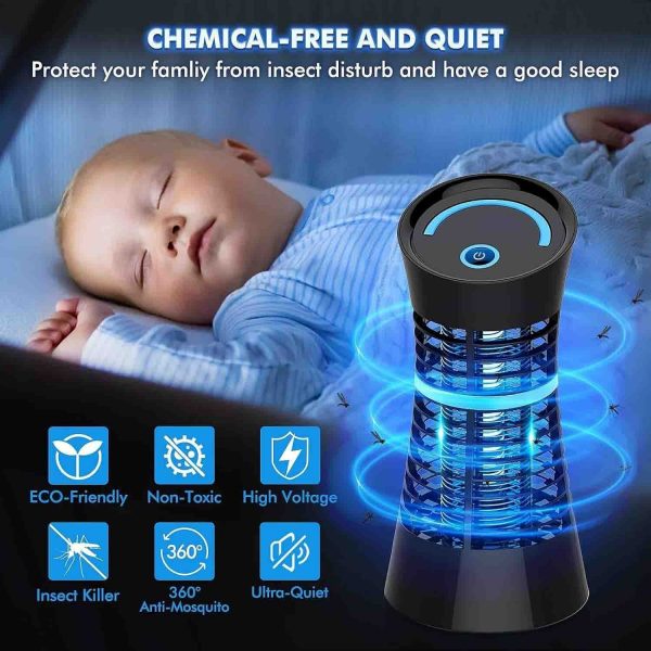 Electric Fly Zapper, Zapoop UV Bug Zapper, Small and Lightweight Insect Killer Lamp with Cleaning Brush, Electronic Mosquito Killer Perfect for Home - Image 4