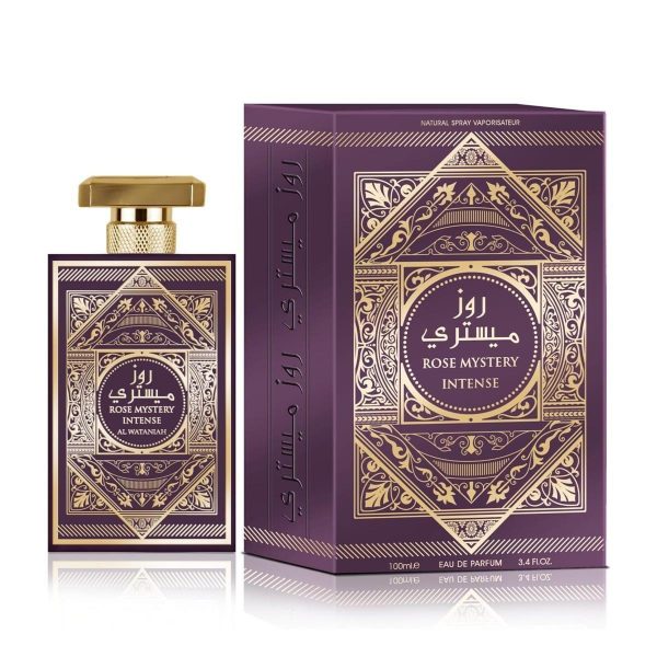 AL WATANIAH Rose Mystery Intense - Luxury Perfume for Women, Eau de Parfum 100ml, Floral and Mysterious Fragrance