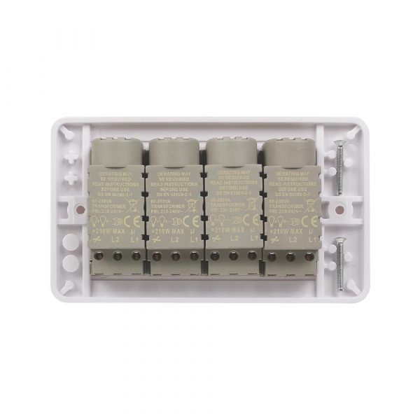 SCHNEIDER ELECTRIC LISSE 4-GANG 2-WAY DIMMER SWITCH WHITE (3598J) - Image 4