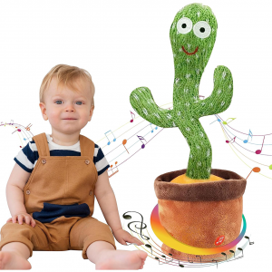 Ava's Toys Talking Cactus Toy for Boys and Girls ? Repeat What You Say ? Singing, Dancing, Voice Recording Plush Learning Toys