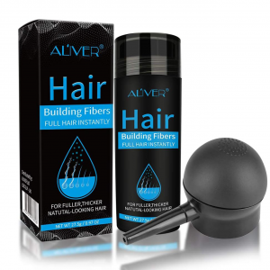 Hair Building Fibers, Nature Keratin Hair Fibers Black, Full Hair Instantly, for Men and Women (Black)
