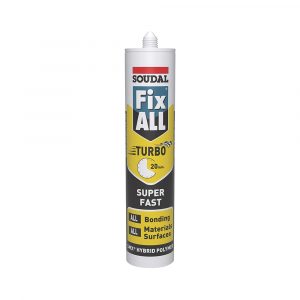 SOUDAL FIX ALL TURBO HYBRID POLYMER ADHESIVE WHITE 290ML (269KV)