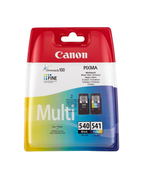 Canon PG-540 Black + CL-541 Colour Genuine Ink Cartridges ? Multipack