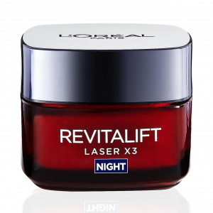 L'Oreal Paris Revitalift Laser Face Moisturiser, X3 Triple Action Anti-Ageing Night Cream With Pro Retinol, Hyaluronic Acid and Vitamin C- 50 ml