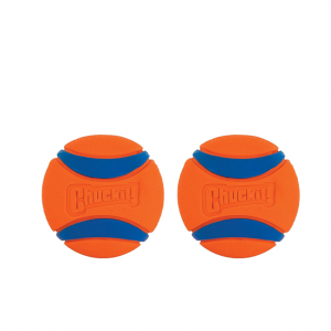 ChuckIt! Ultra Ball Dog Toy, Durable High Bounce Floating Rubber Dog Ball, Launcher Compatible Toy For Dogs, Medium (Pack of 2)