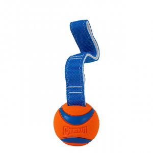 Chuckit! Ultra Tug Dog Toy With Rubber Ball Tug Of War Interactive Fetch Toy for Dogs, Small