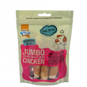 Good Boy Pawsley & Co Jumbo Twisters Chicken 100g (Pack of 12)