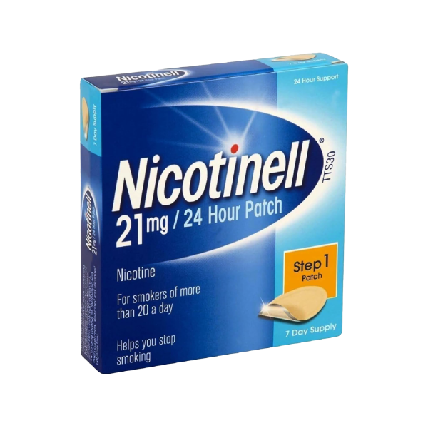 Nicotinell Nicotine Patch, Quit Smoking Aid Step 1, 24 Hour Patch, 21 mg, Pack of 7