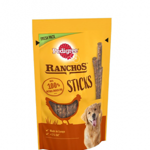 Pedigree Ranchos Sticks - Dog Treats - for Adult Dogs - with Chicken - 10 x 60 g