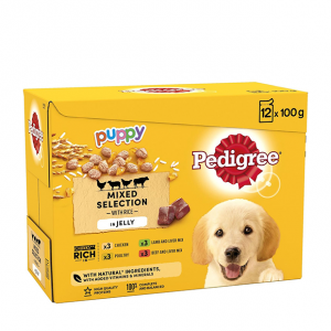 Pedigree Junior Wet Dog Food for Young Dogs and Puppies, 12 Pouches (12 x 100 g)