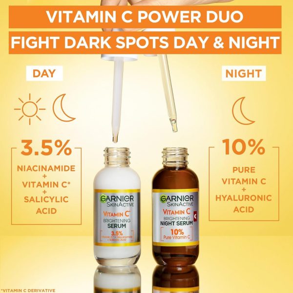 Garnier Vitamin C Serum for Face, Anti-Dark Spots & Brightening Serum, 3.5% Vitamin C - Image 2